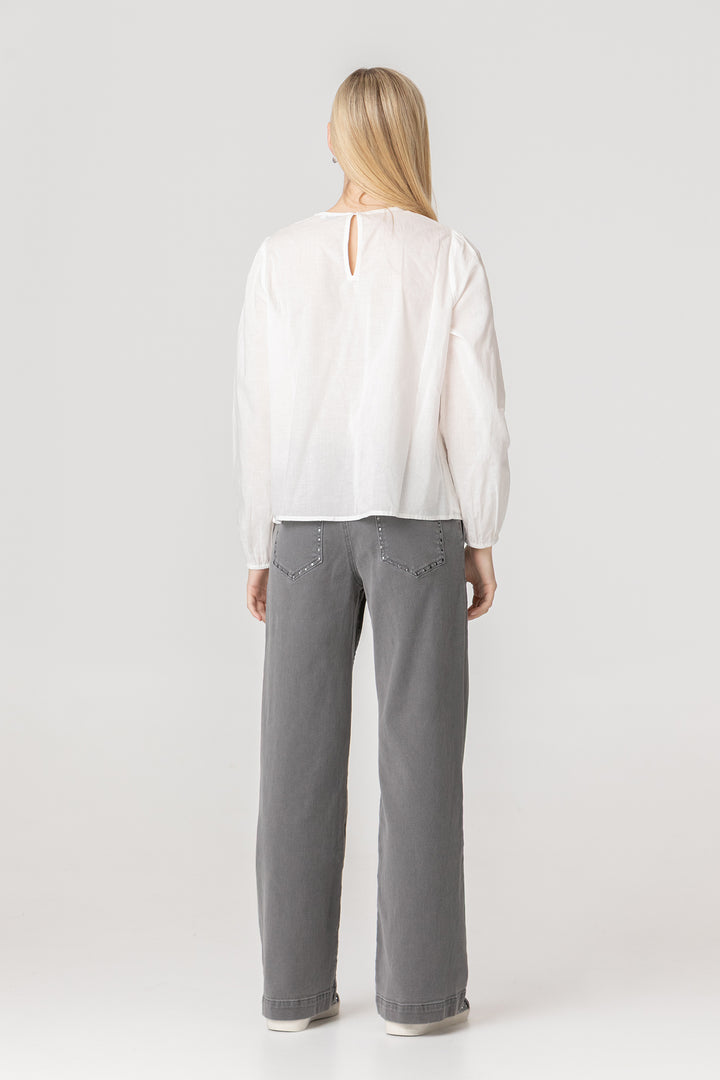 JEANS CULOTTE BOLSILLOS TACHAS