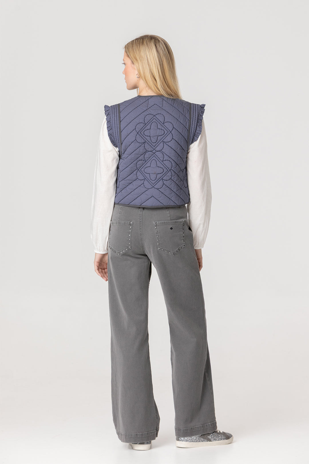 JEANS CULOTTE BOLSILLOS TACHAS