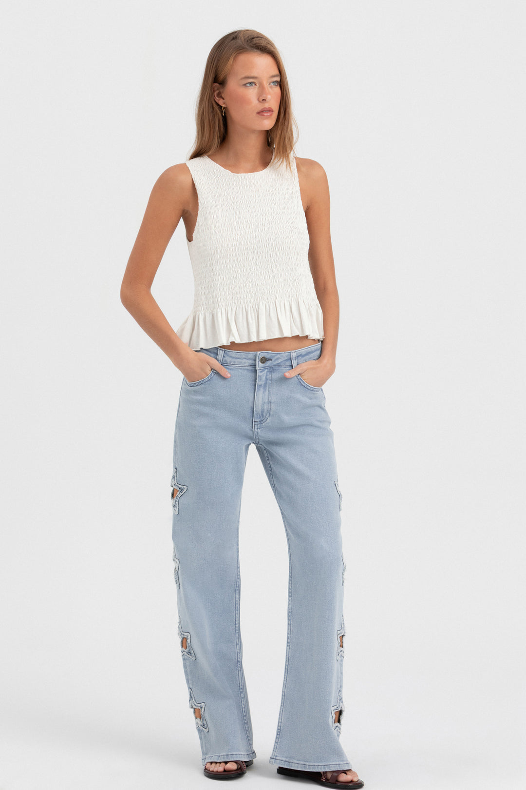 JEANS TROQUELADO ESTRELLAS