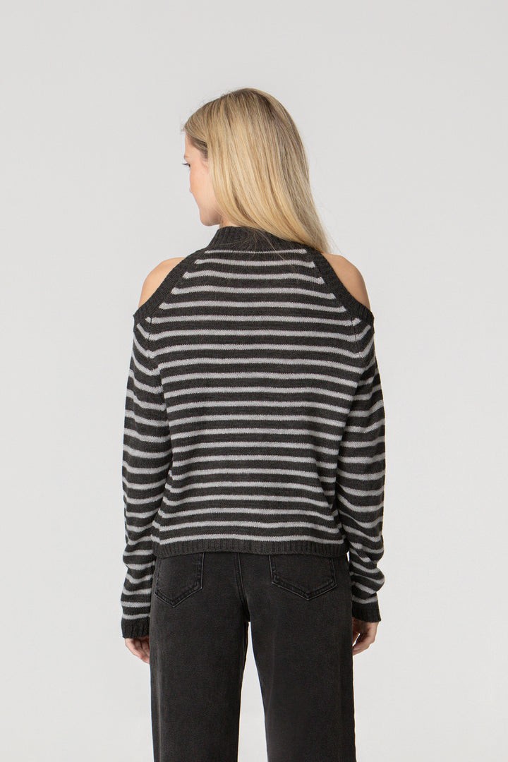 CAMISA LISTRADA COM ABERTURAS