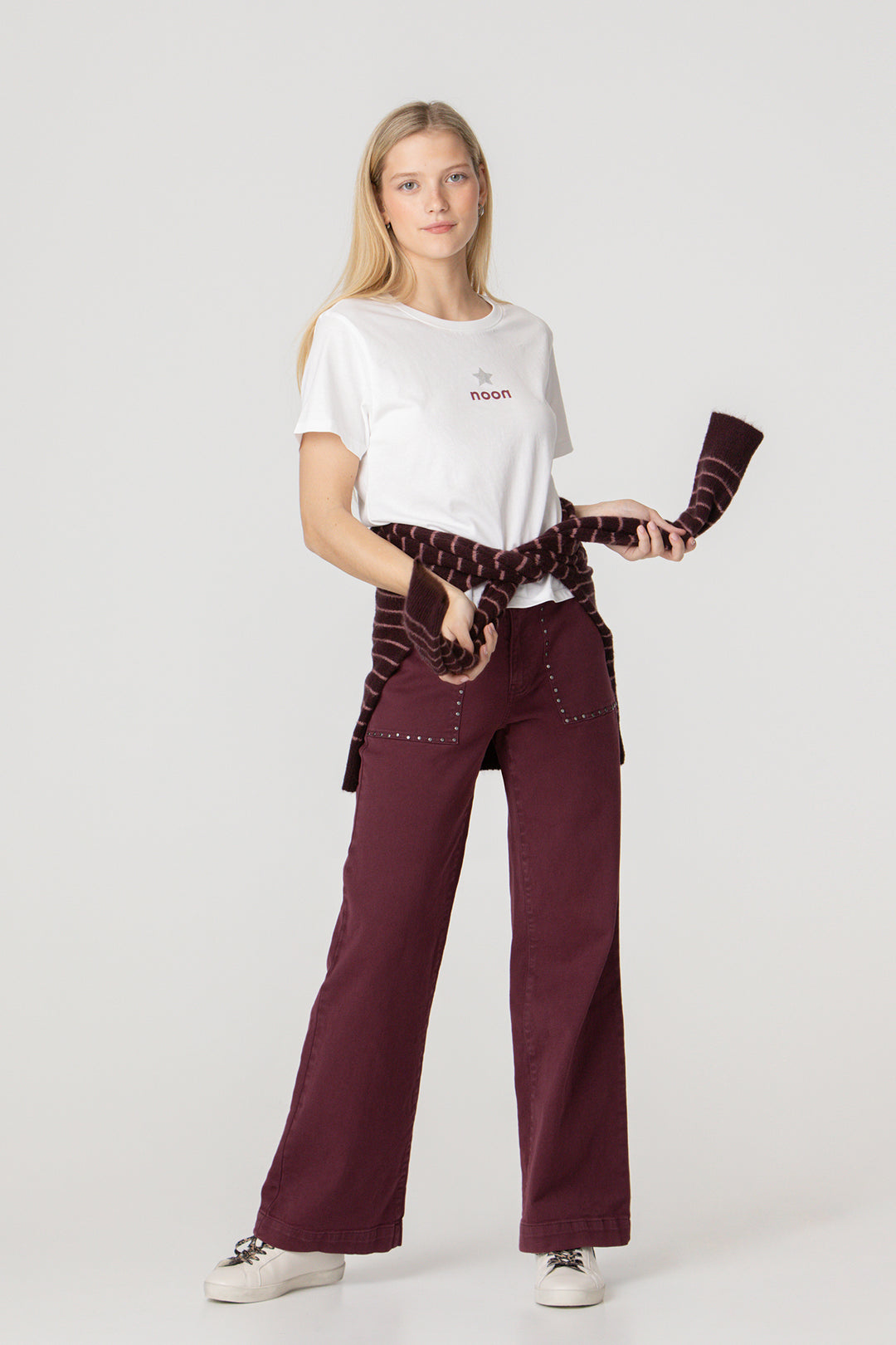 CAMISA DE GOLA QUADRADA LISTRADA