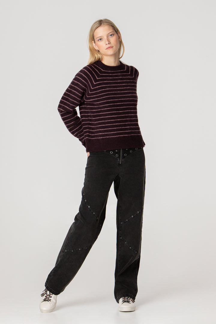 CAMISA DE GOLA QUADRADA LISTRADA