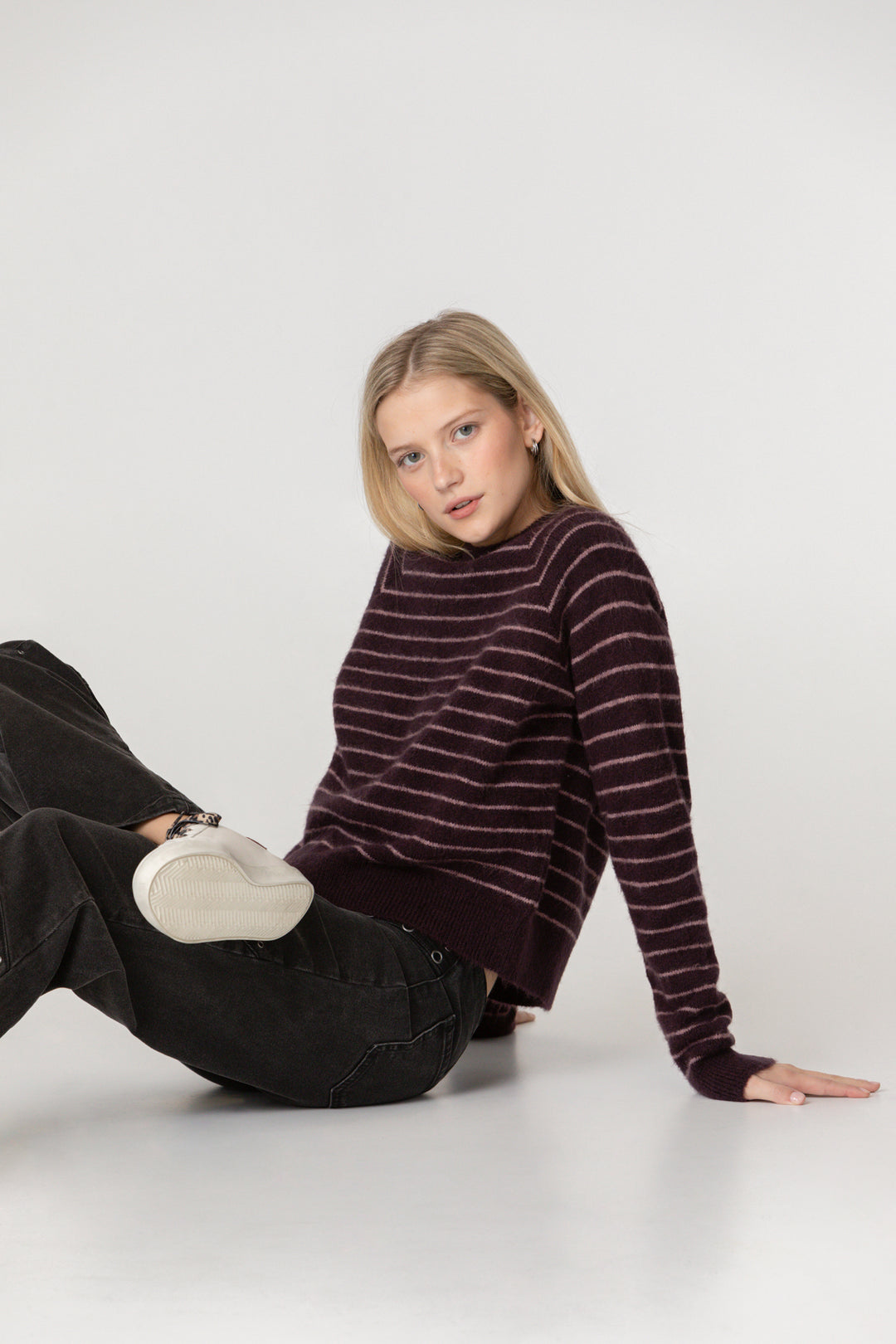 CAMISA DE GOLA QUADRADA LISTRADA