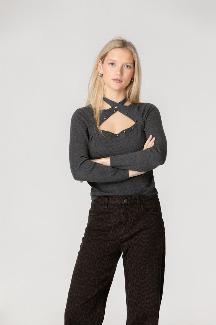 JERSEY TOP HALTER ESTRELLAS