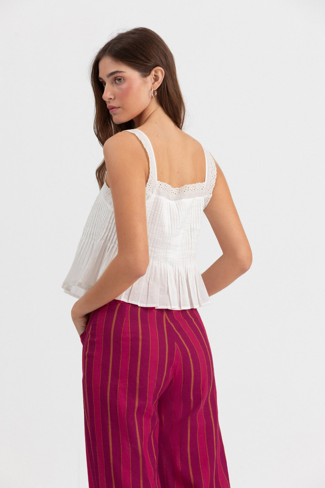 PANTALON CULOTTE BOLSILLO RAYAS