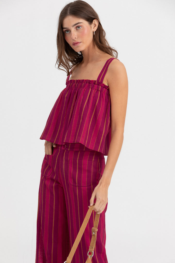 PANTALON CULOTTE BOLSILLO RAYAS