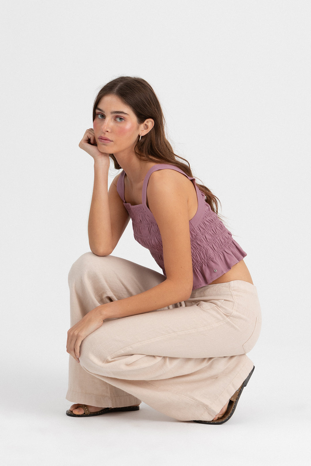 PANTALON LINO DETALLE CUERDAS