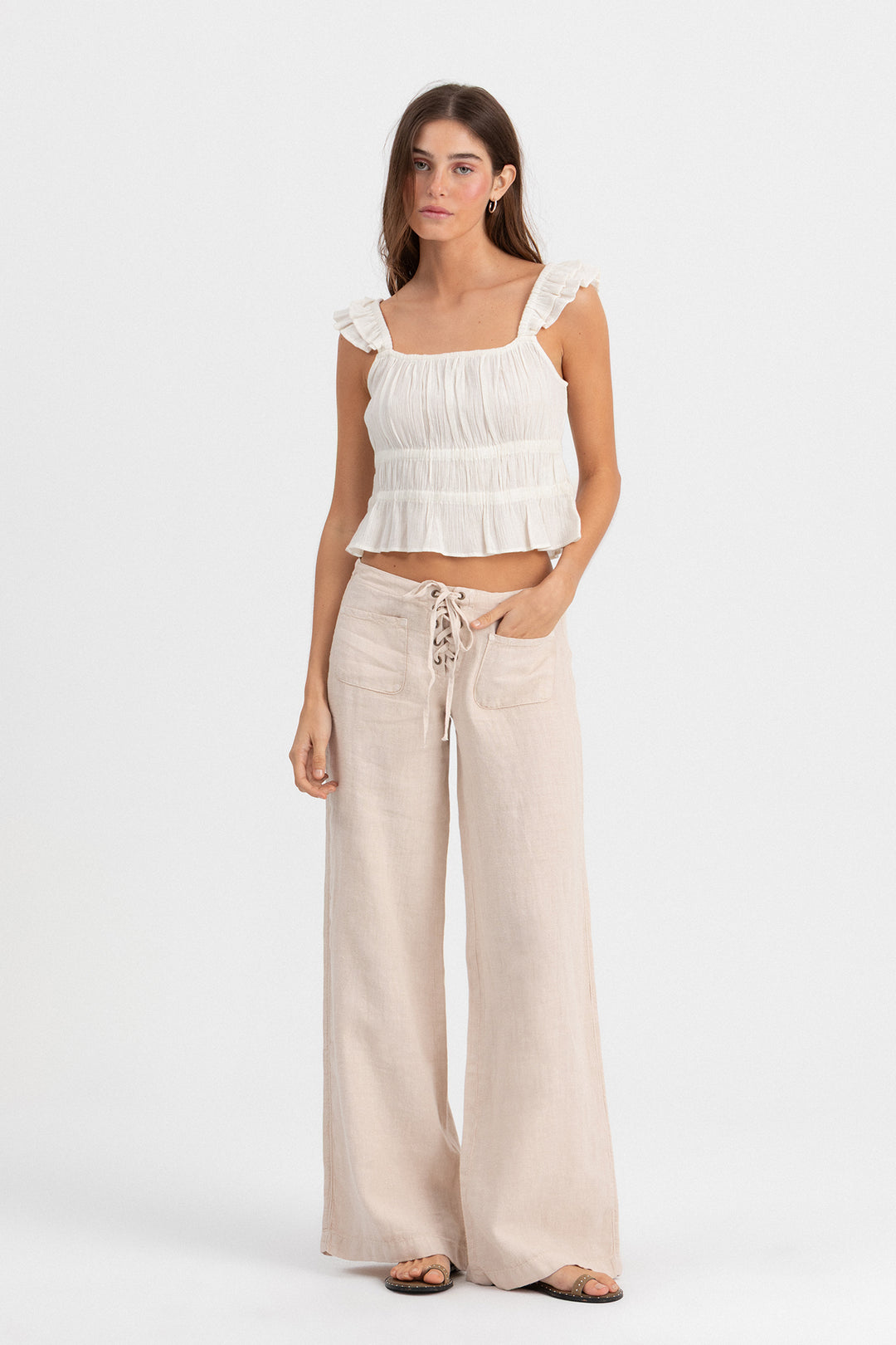 PANTALON LINO DETALLE CUERDAS