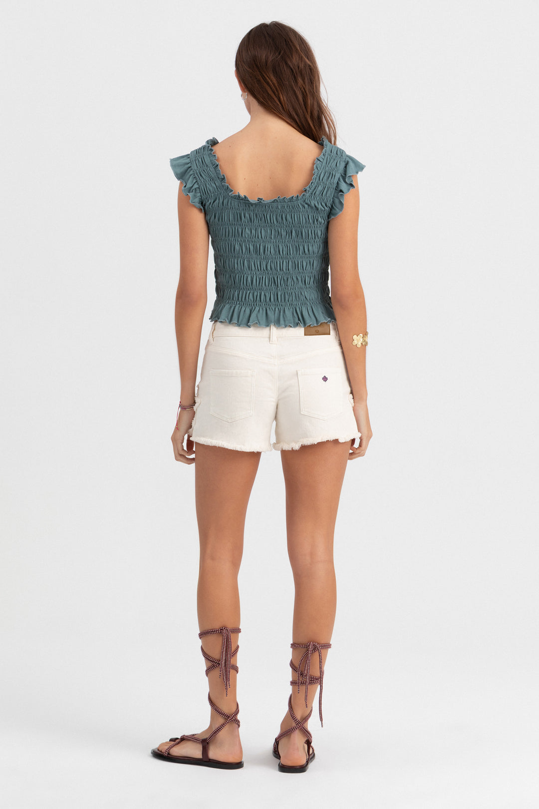 CALÇÕES ESTRELA LATERAL COM BAINHA DESFIADA