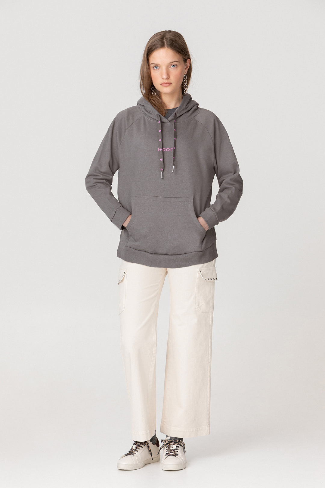 SUDADERA CAPUCHA BASIC PRINT ESTRELLA