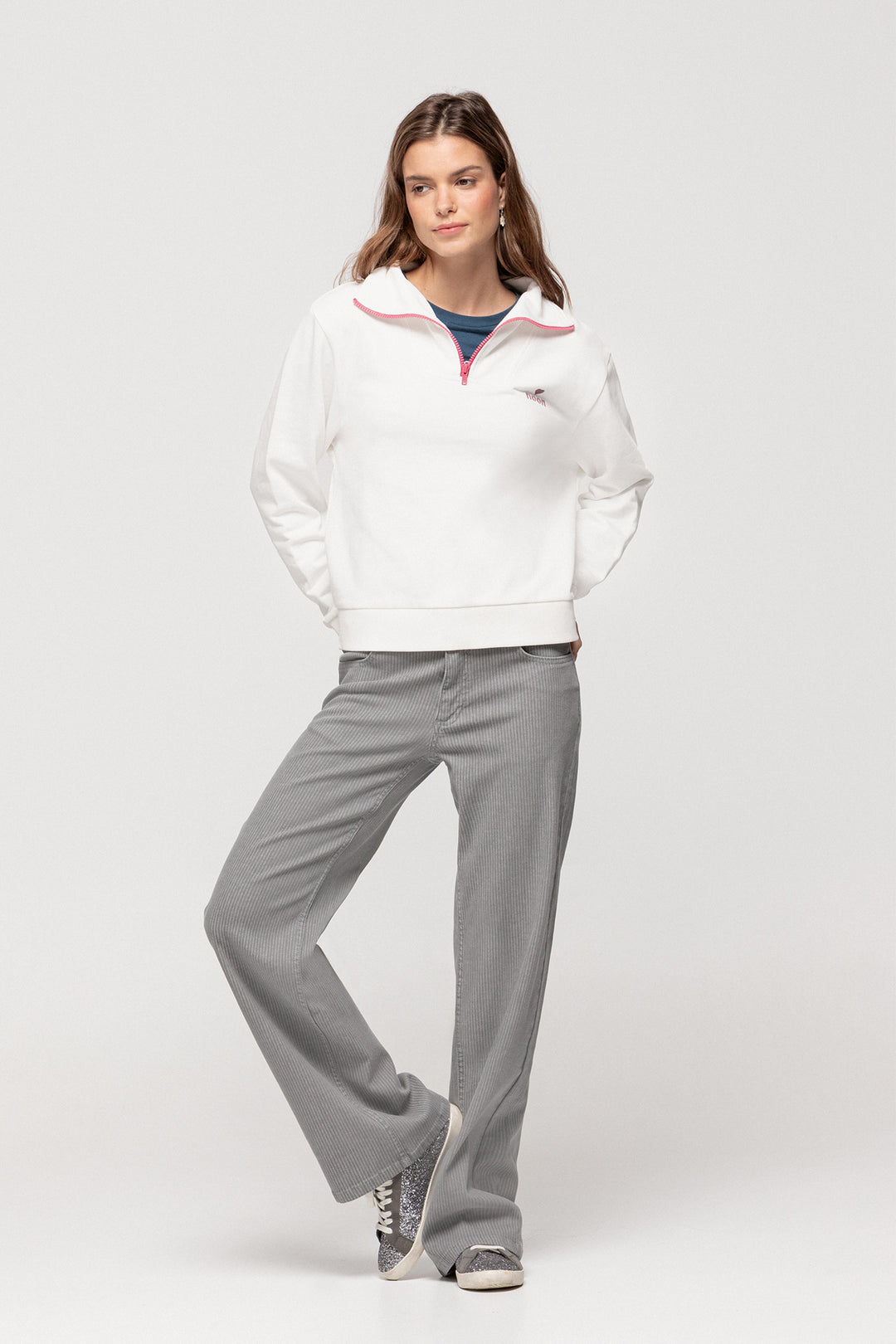 SWEATSHIRT POLO COM ZÍPER