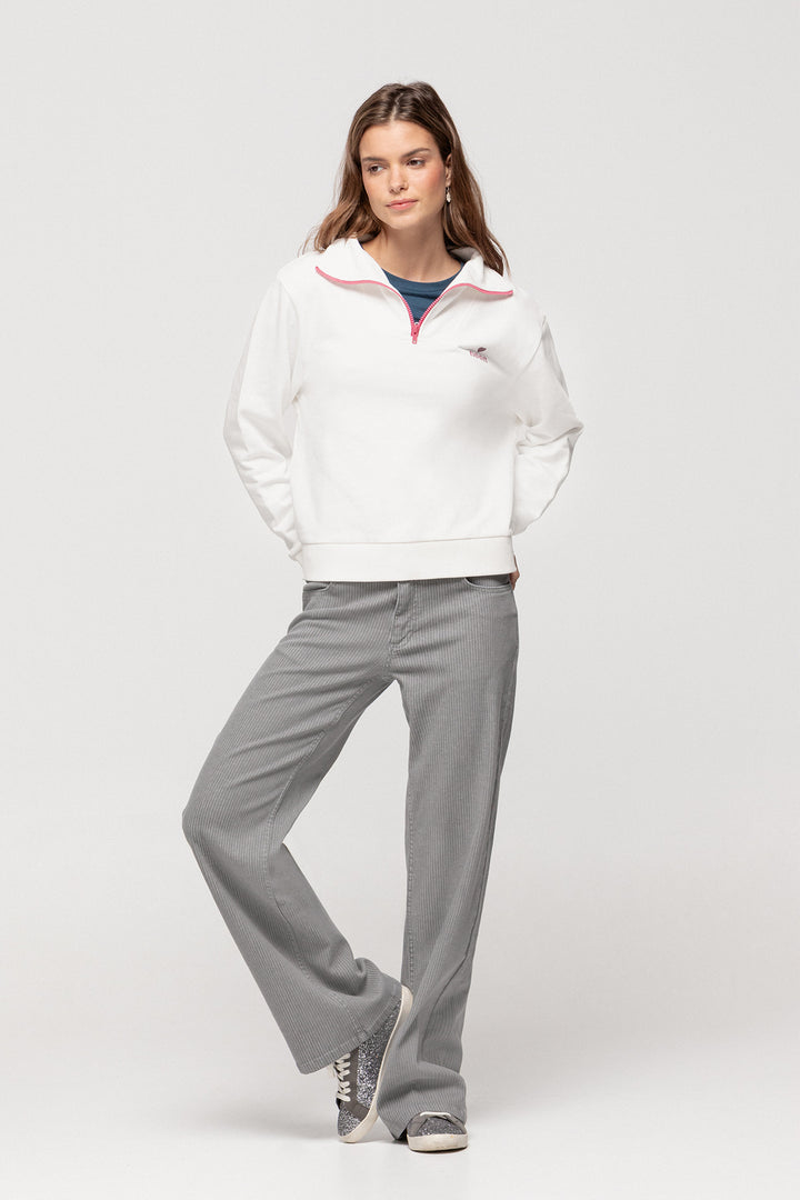 SWEATSHIRT POLO COM ZÍPER