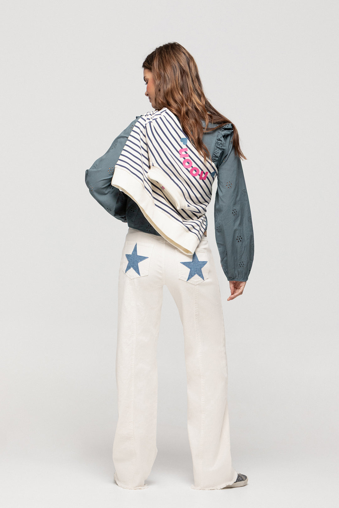 STRIPED ZIP-UP SWEATSHIRT