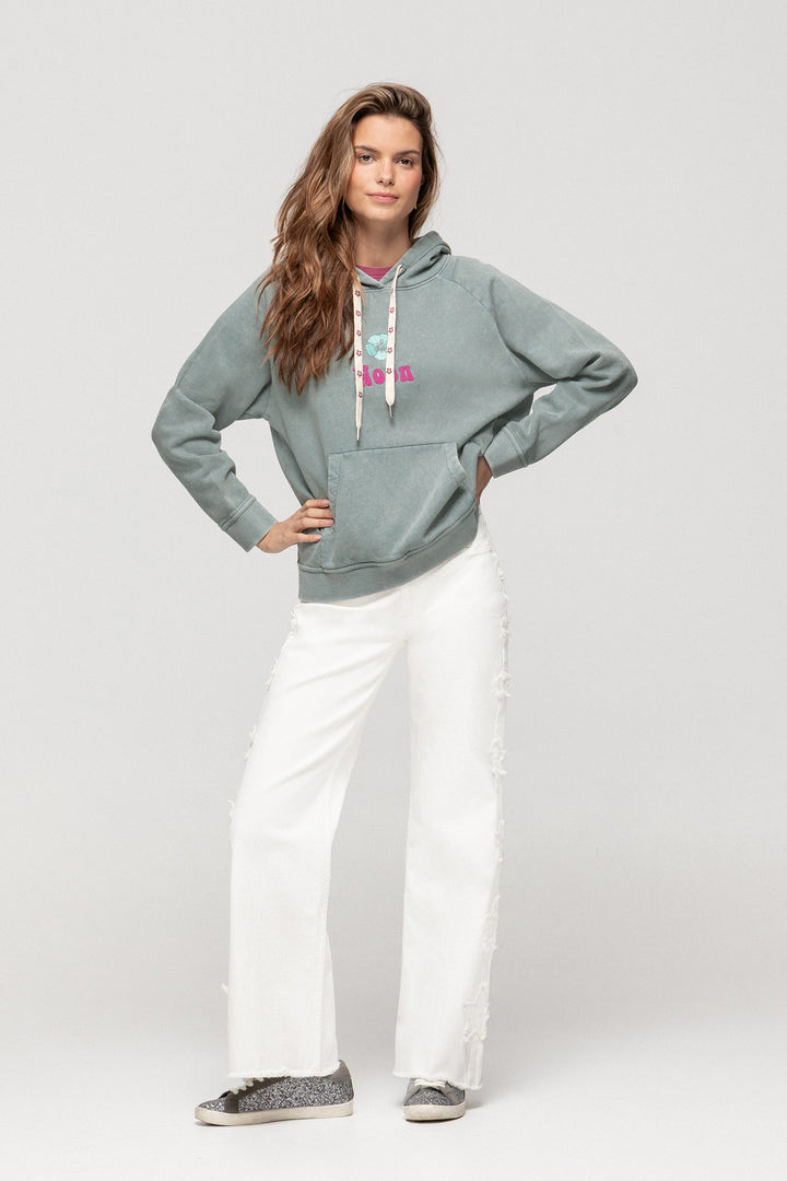 SUDADERA LAVADA FLORES