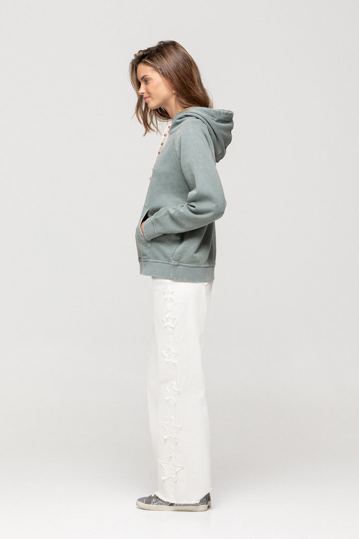 SUDADERA LAVADA FLORES