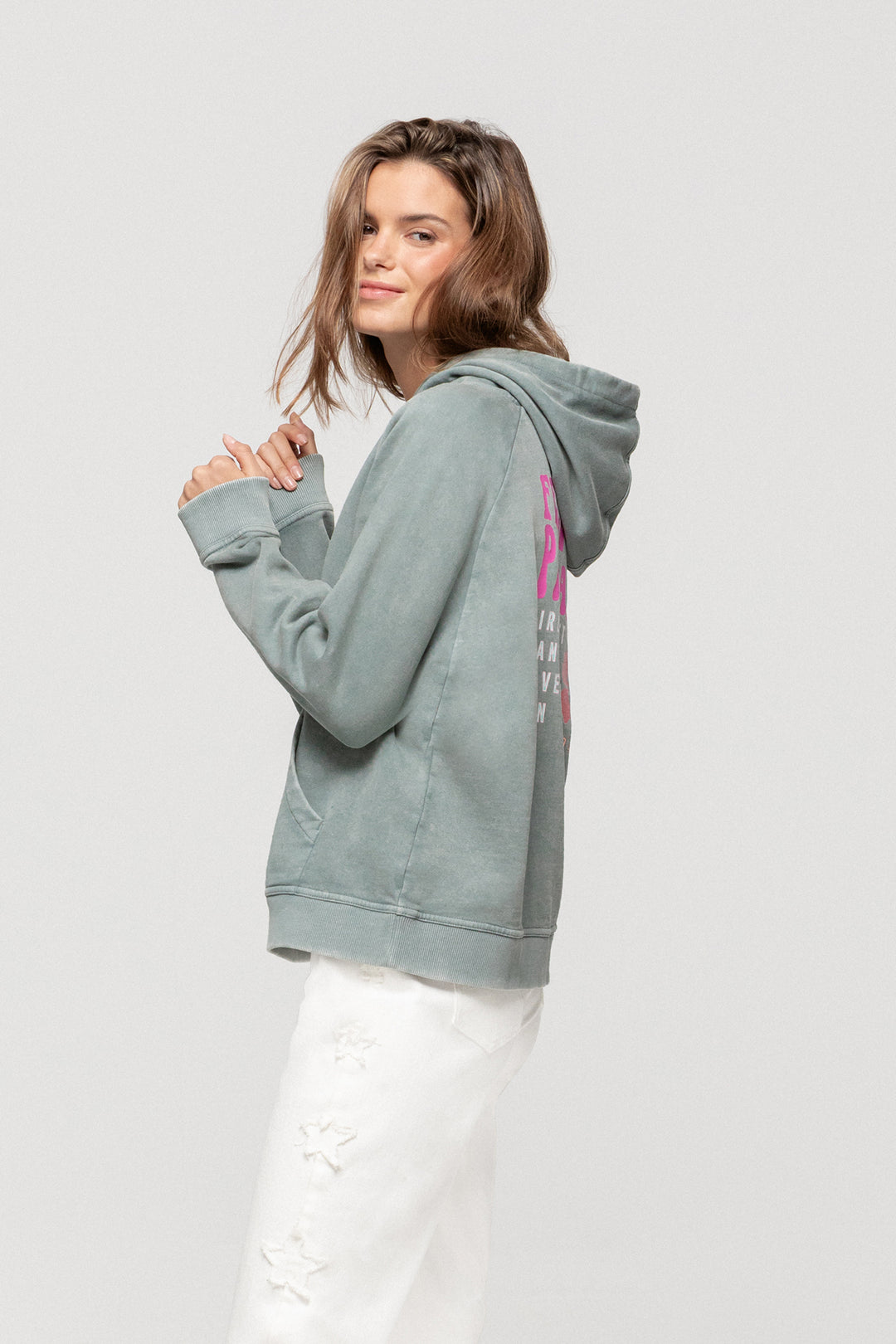 SUDADERA LAVADA FLORES