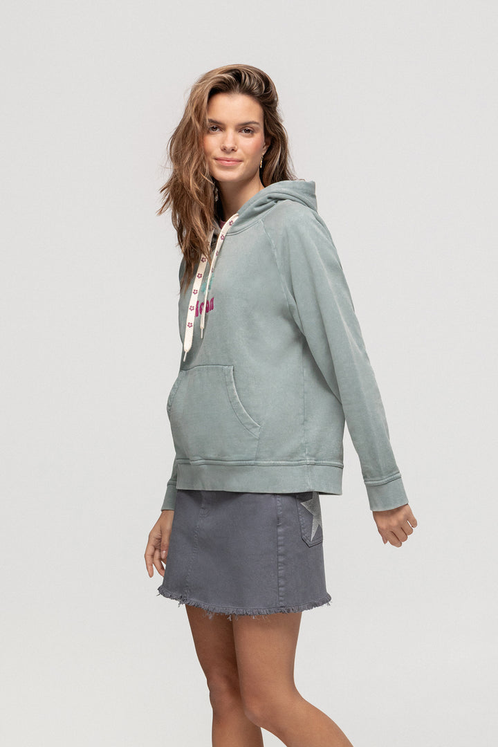 SUDADERA LAVADA FLORES