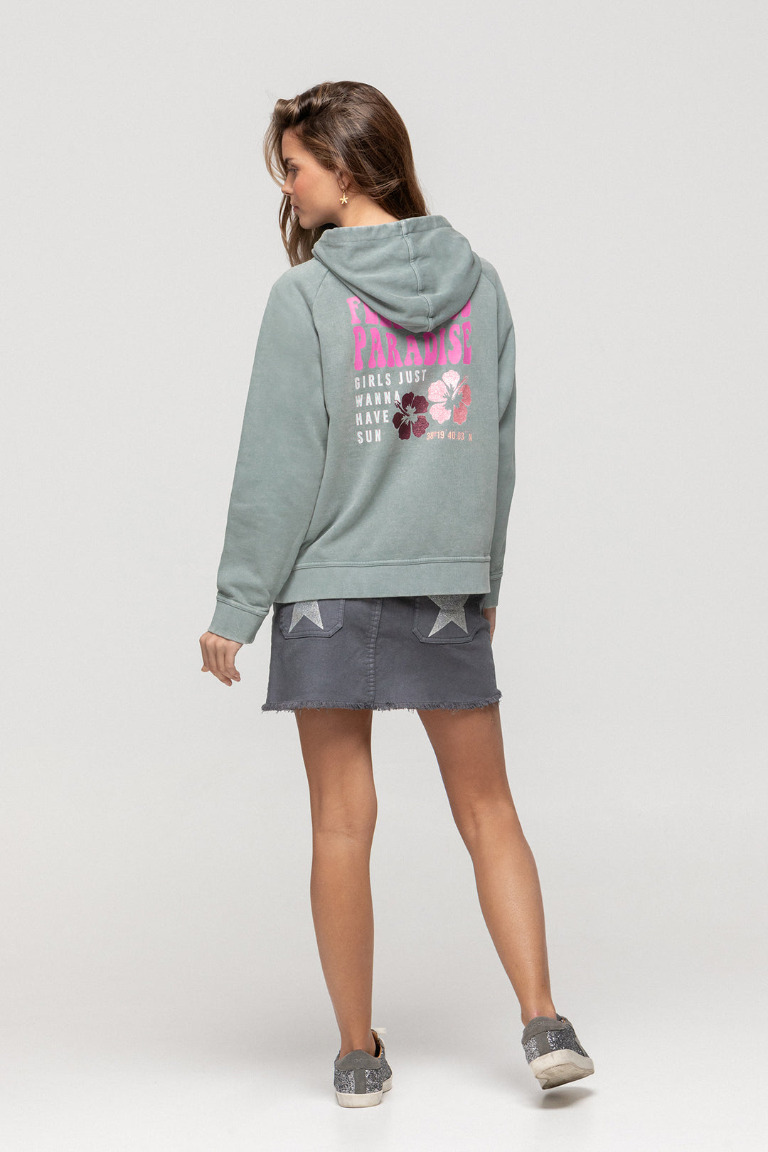 SUDADERA LAVADA FLORES