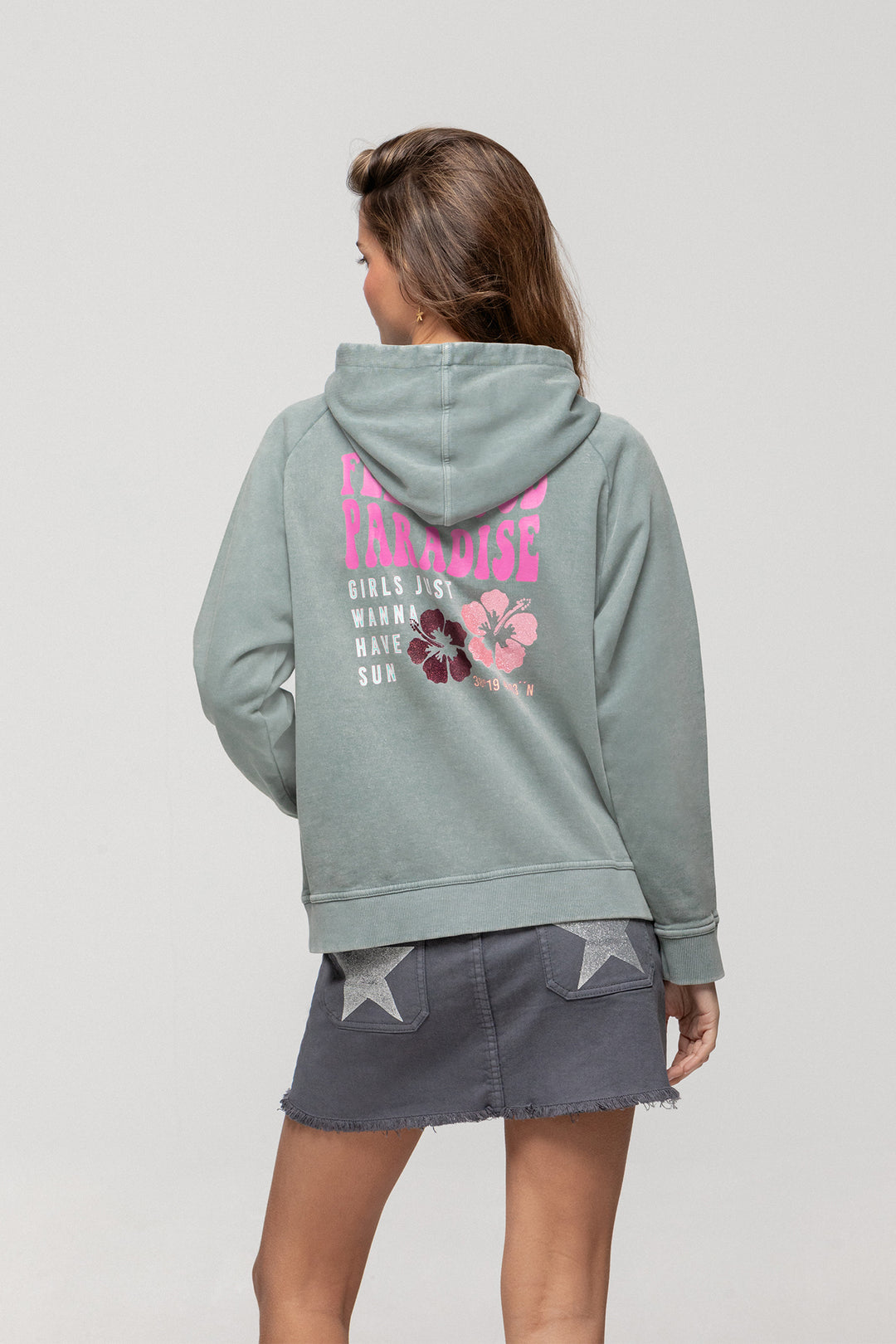 SUDADERA LAVADA FLORES