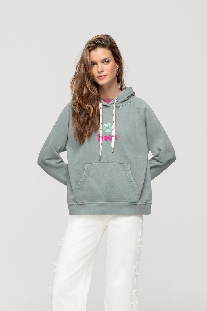SUDADERA LAVADA FLORES