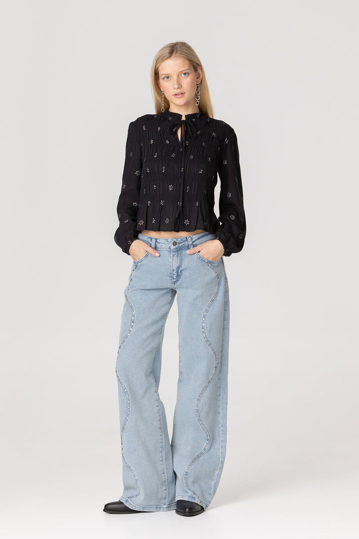 TOP AJUSTADO FRUNCES