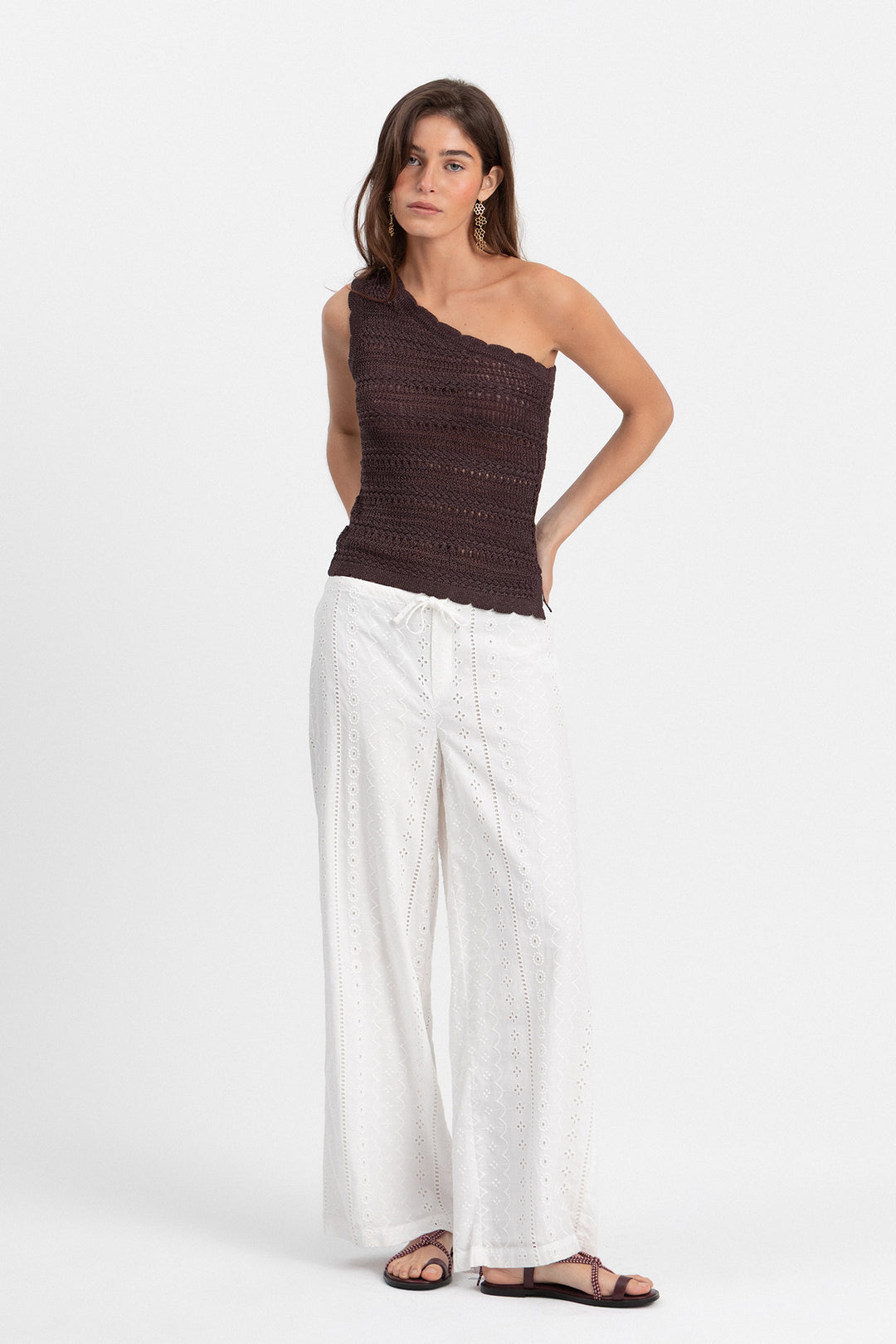 ASYMMETRICAL OPENWORK TOP