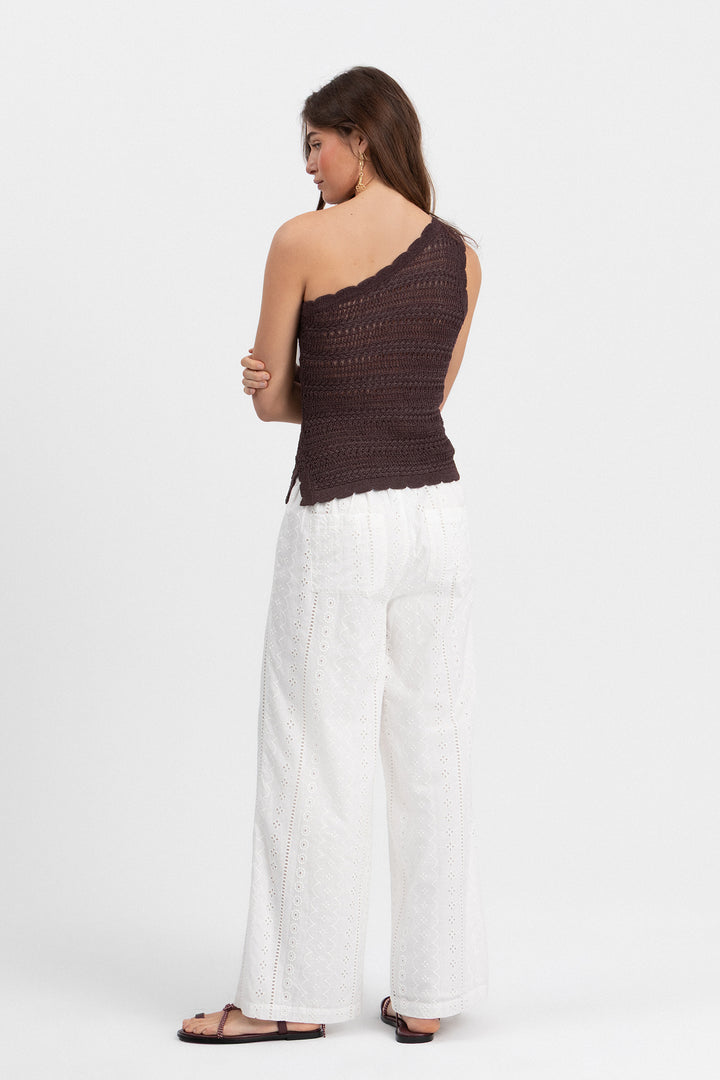ASYMMETRICAL OPENWORK TOP