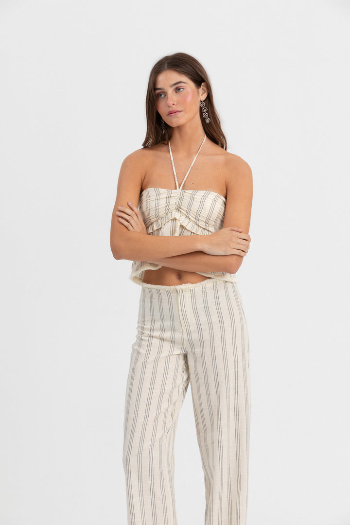 PANTALON DESFLECADO RAYAS LUREX