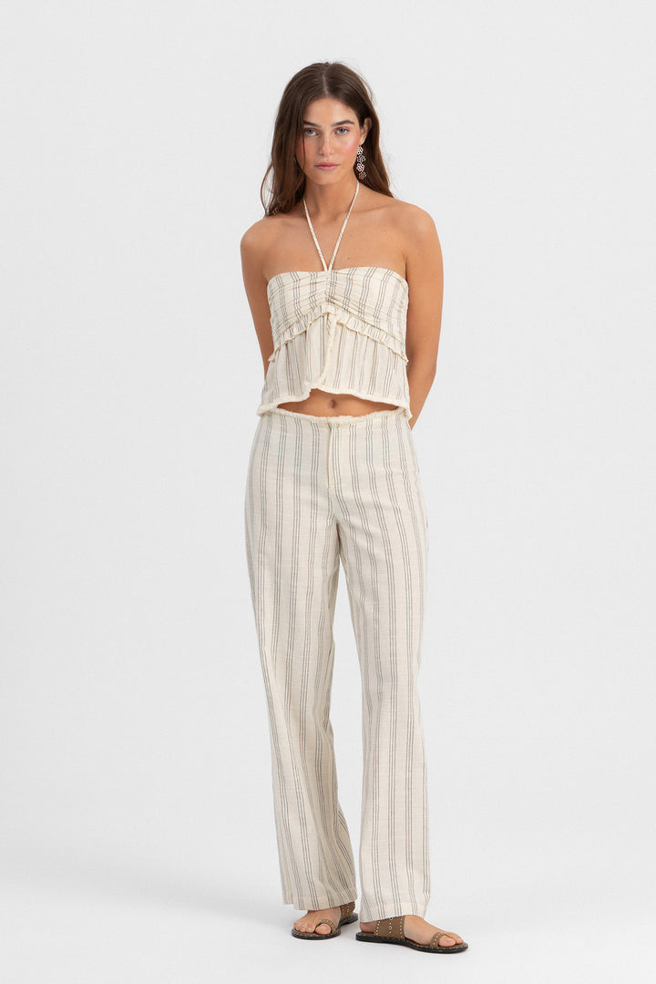 PANTALON DESFLECADO RAYAS LUREX