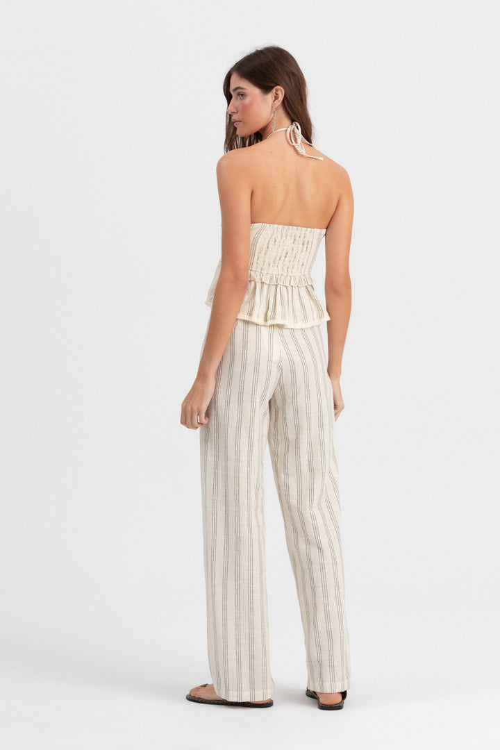 PANTALON DESFLECADO RAYAS LUREX