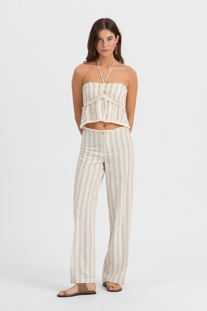PANTALON DESFLECADO RAYAS LUREX