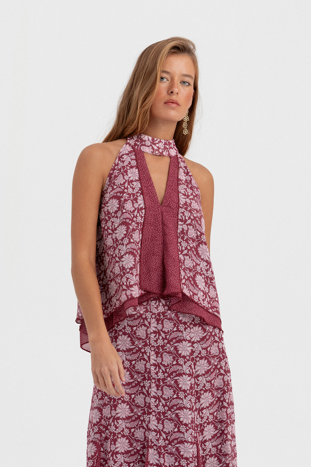 TOP HALTER DOBLE TEJIDO