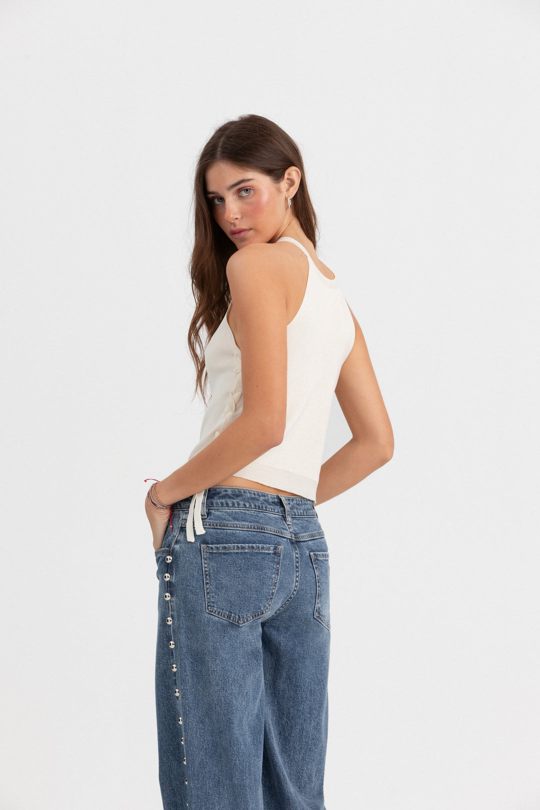 CALÇAS DE ganga MAXI COM TACHAS