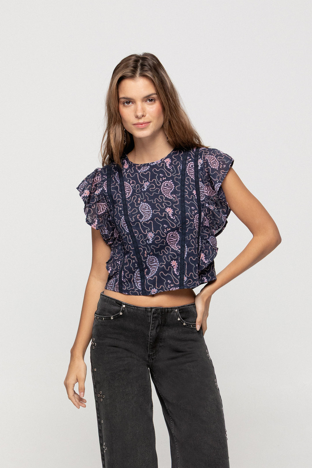 TOP VOLANTES ESTAMPADO