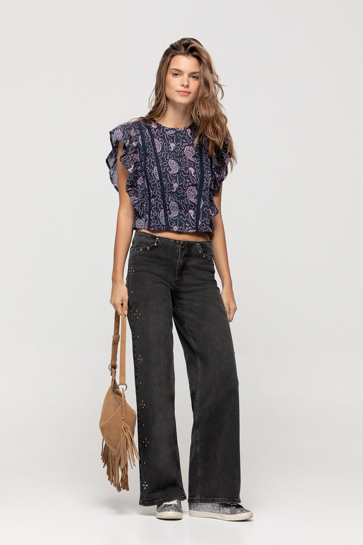 TOP VOLANTES ESTAMPADO