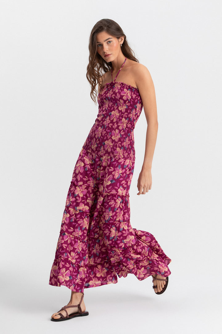 VESTIDO FRUNCIDO ESTAMPADO