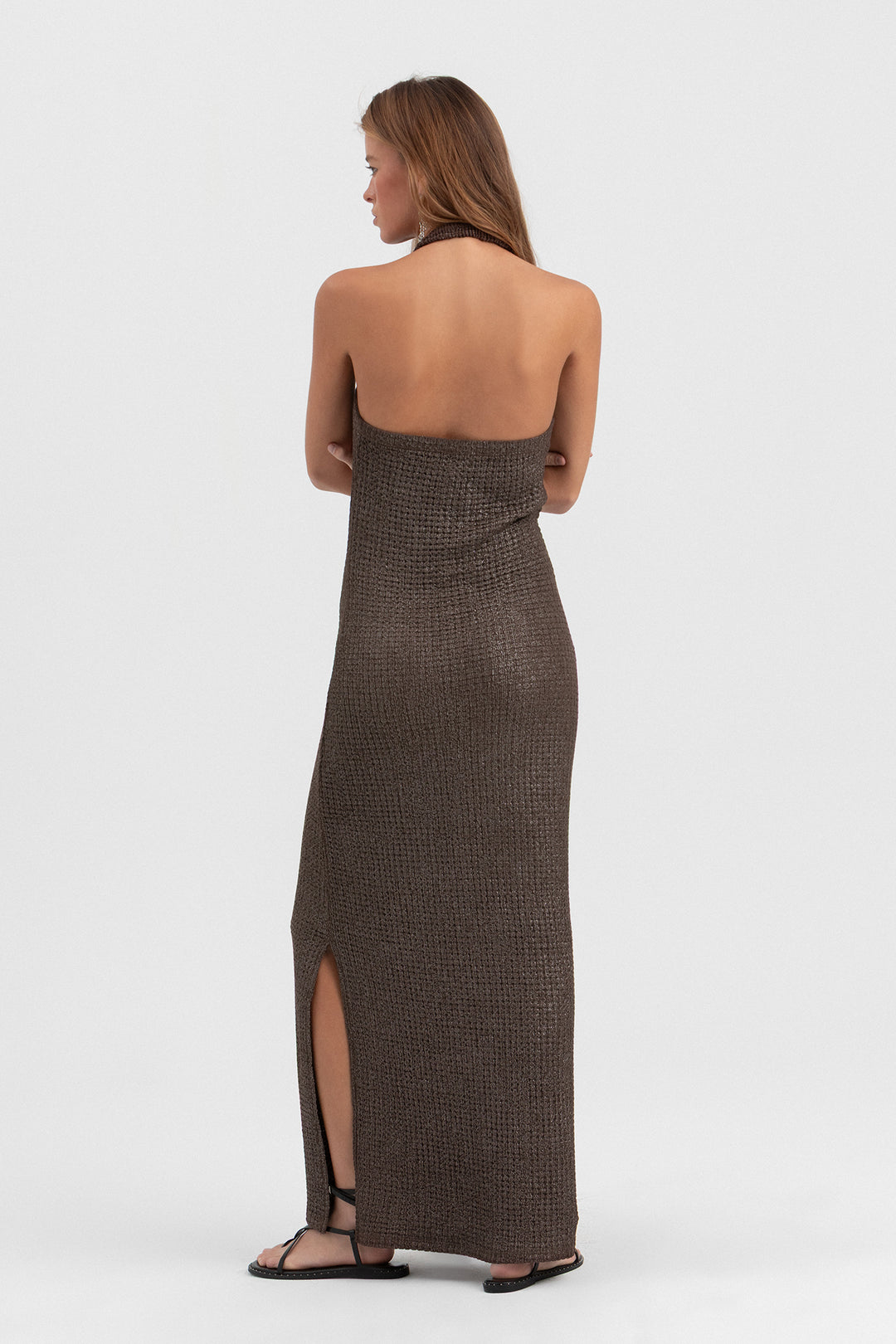 VESTIDO TEXTURA HALTER