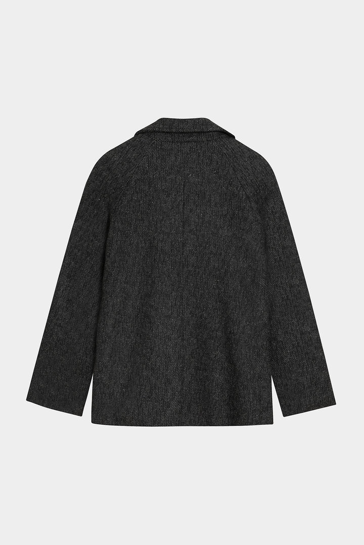 SHORT DOUBLE-BREATHED MARBLE COAT