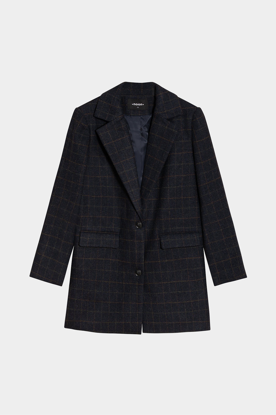 PLAID COAT WITH WOOL