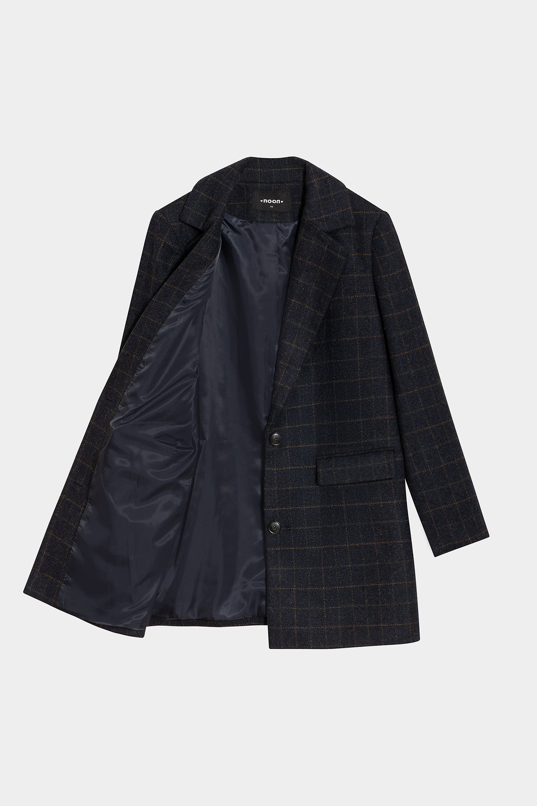 PLAID COAT WITH WOOL