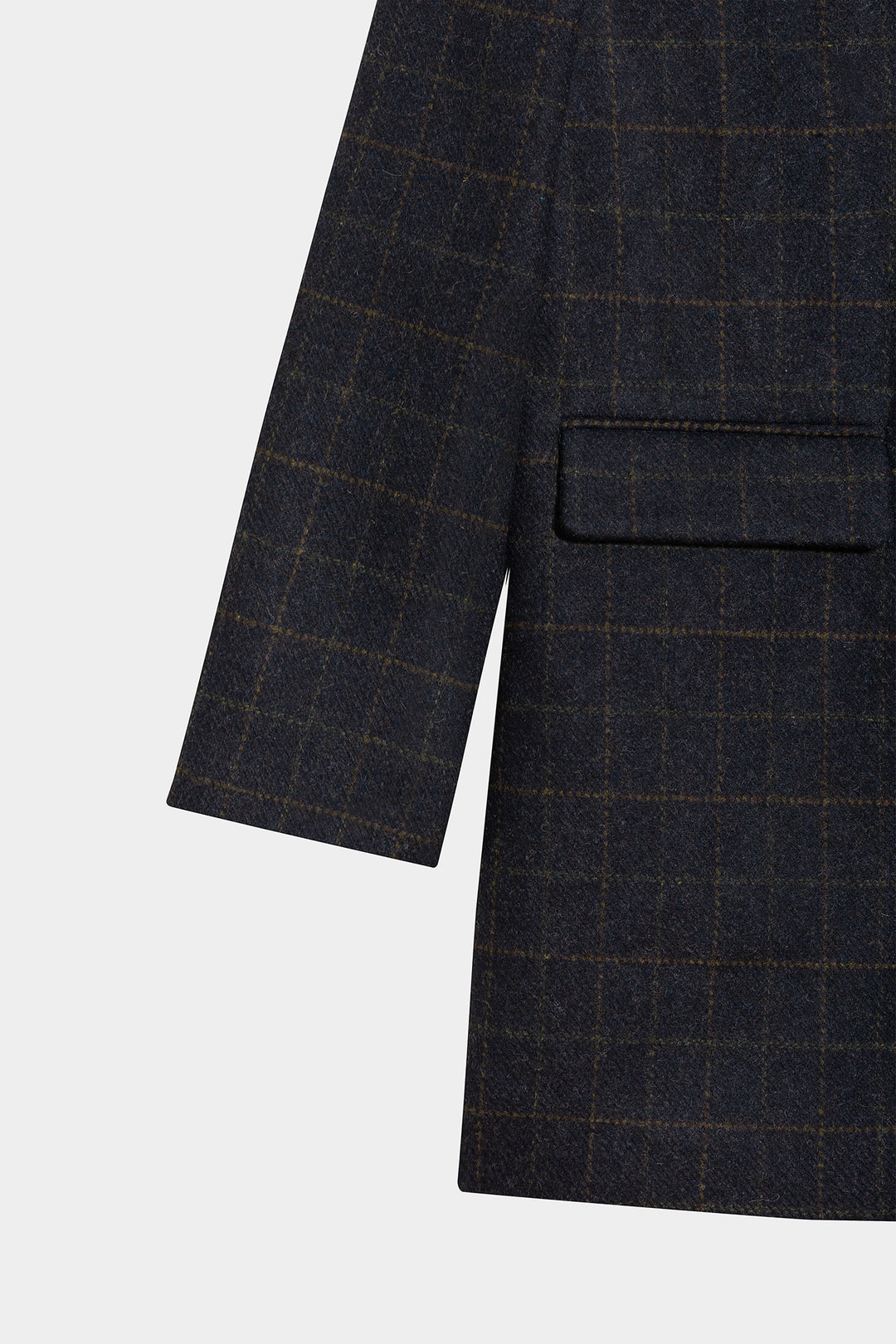 PLAID COAT WITH WOOL