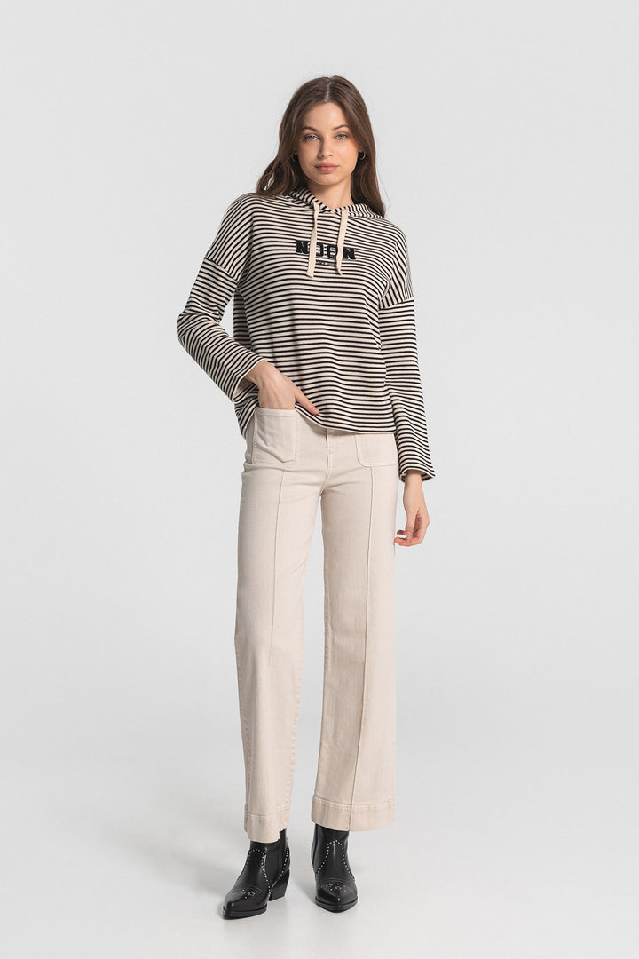 BASIC CULOTTE JEANS WITH SEAMS