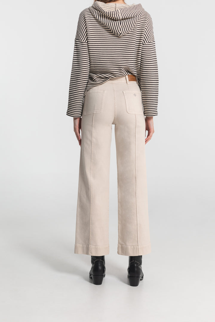 BASIC CULOTTE JEANS WITH SEAMS