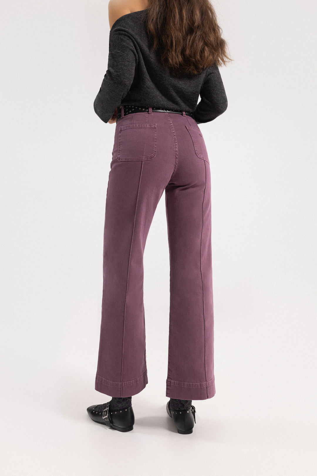 BASIC CULOTTE JEANS WITH SEAMS