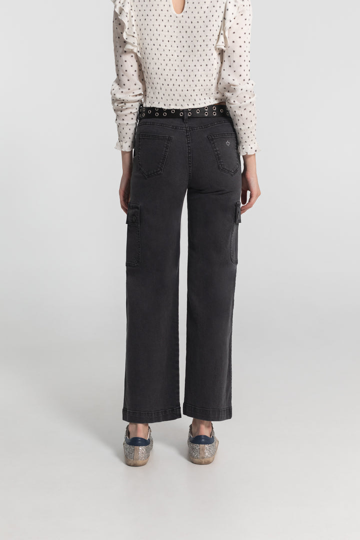 JEANS CULOTTE CARGO DENIM