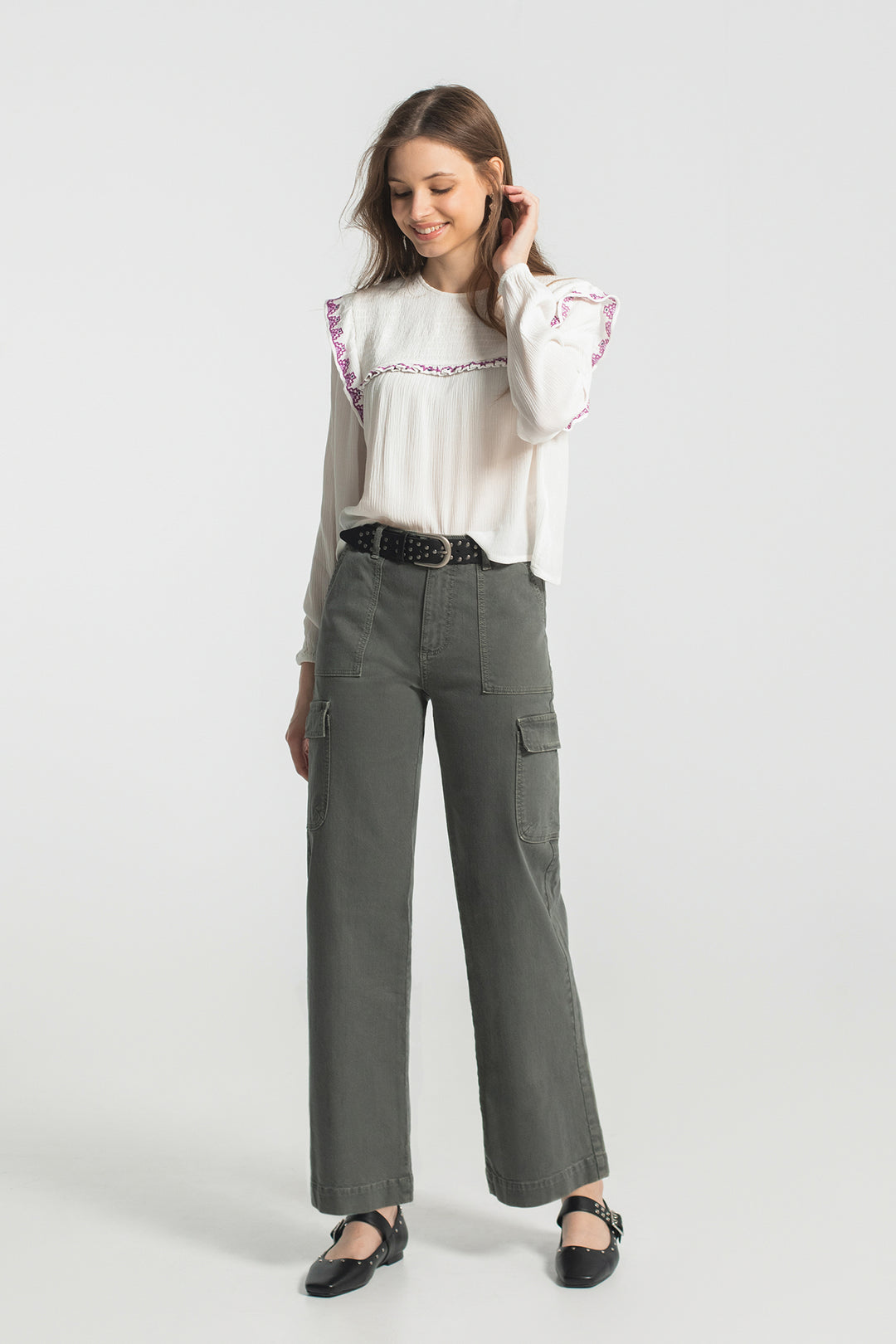 JEANS CARGO CULOTTE