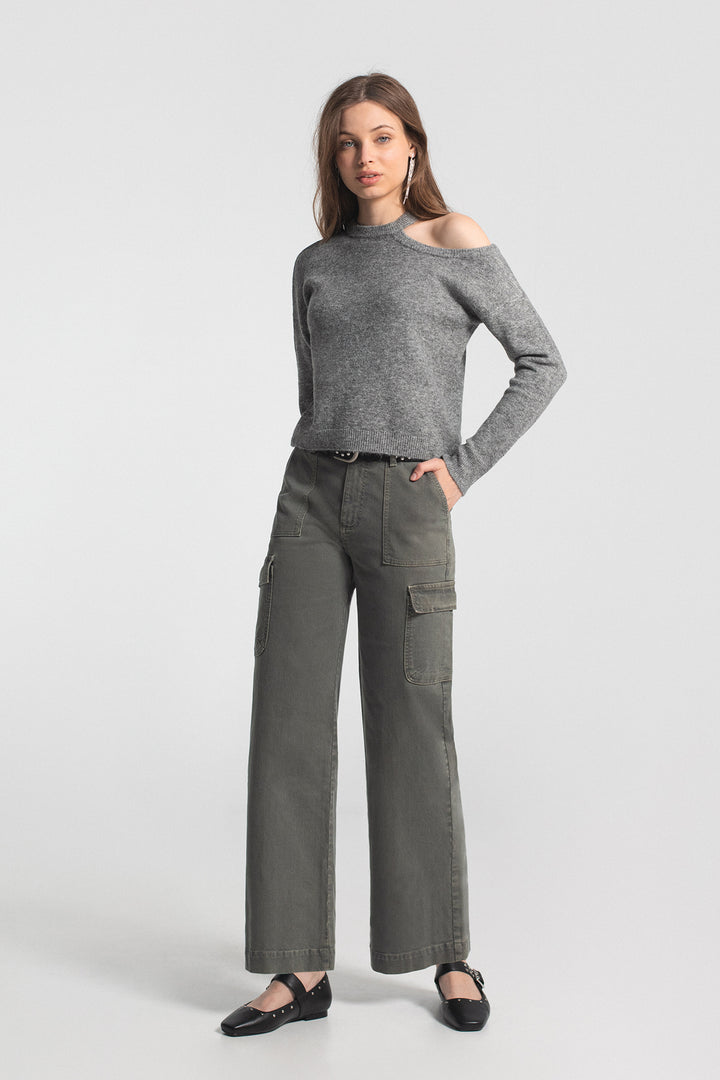 JEANS CARGO CULOTTE