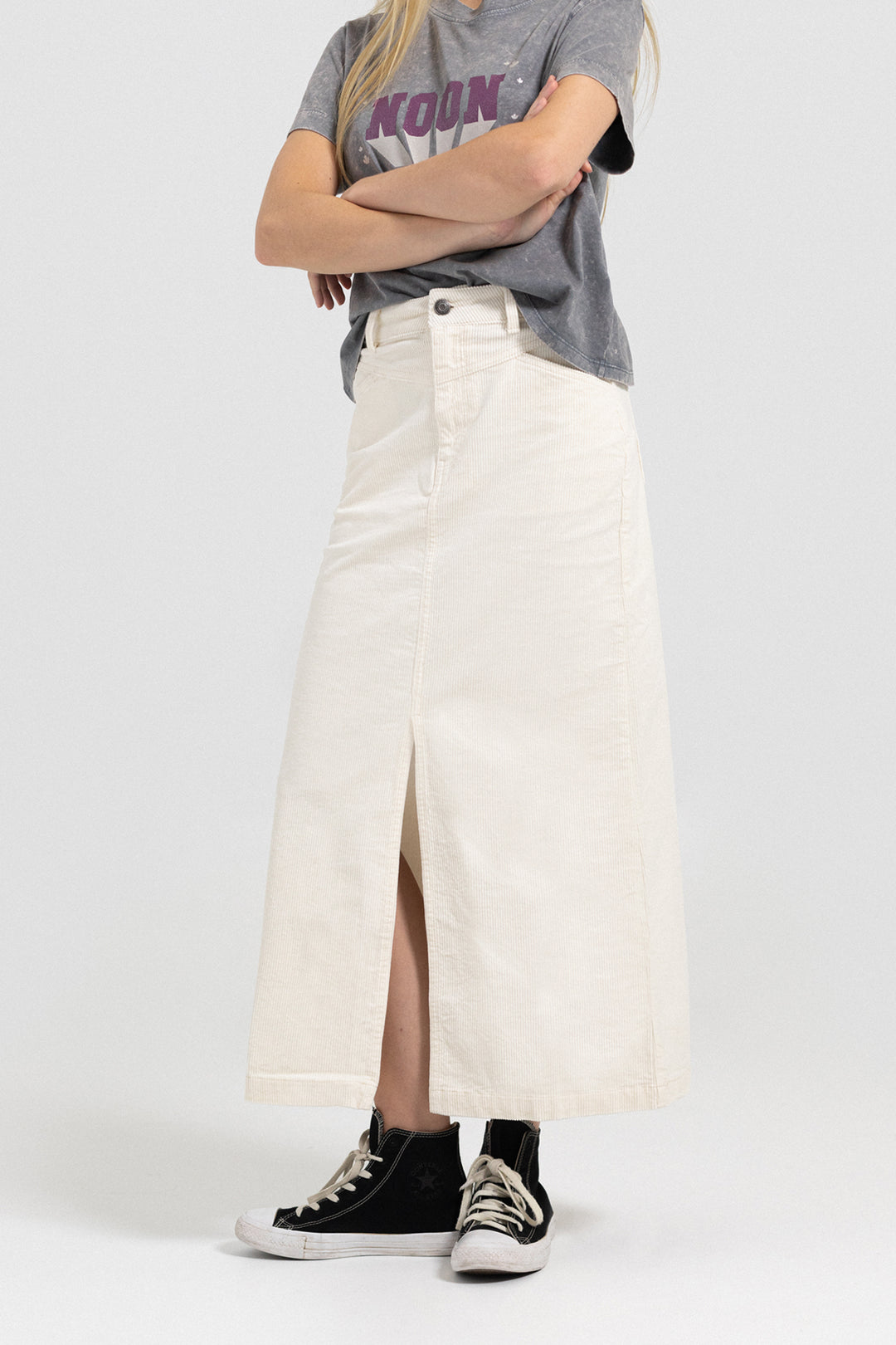 MIDI CORDUROY SKIRT