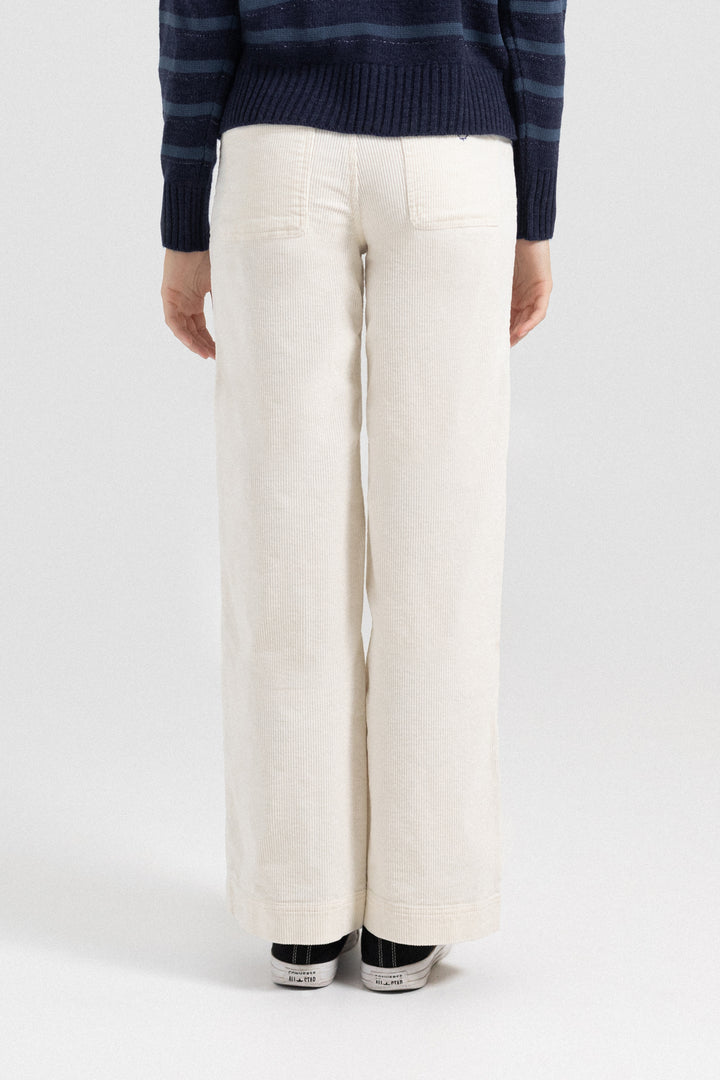 BASIC CULOTTE PANTS WITH CORDUROY POCKETS