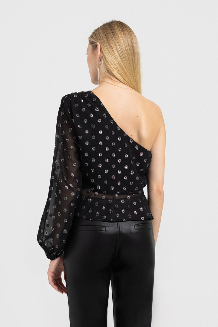 LEATHER-EFFECT STUDS TROUSERS